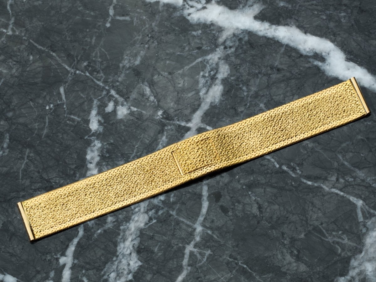 18mm 18k Gold Milanaise Watch Bracelet 1950s Strap / Bracelet