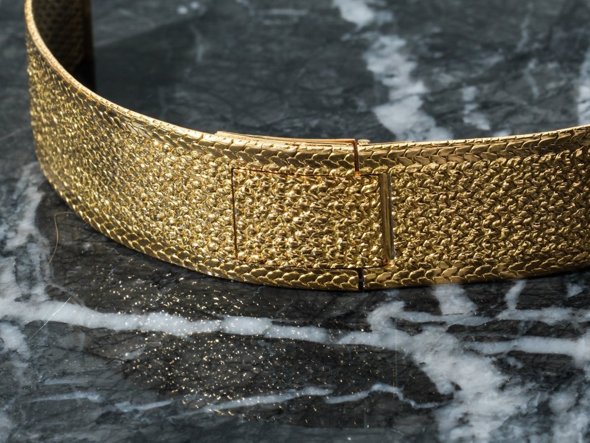 18mm 18k Gold Milanaise Watch Bracelet 1950s Strap / Bracelet