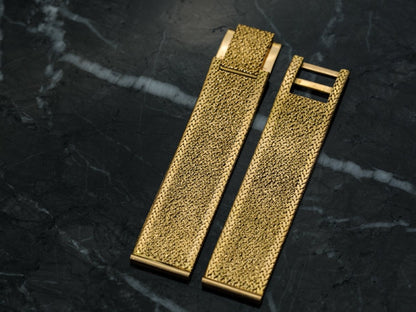 18mm 18k Gold Milanaise Watch Bracelet 1950s Strap / Bracelet