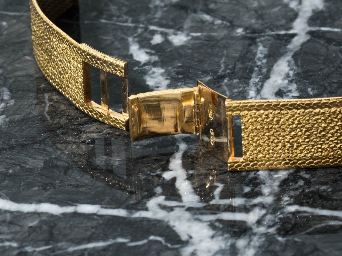 18mm 18k Gold Milanaise Watch Bracelet 1950s Strap / Bracelet