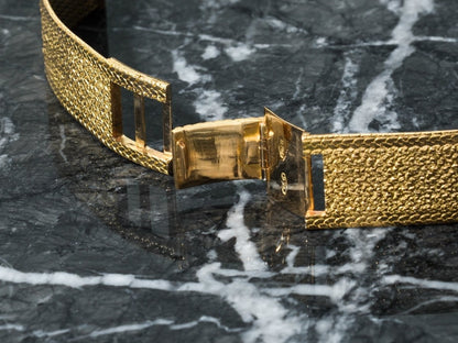 18mm 18k Gold Milanaise Watch Bracelet 1950s Strap / Bracelet