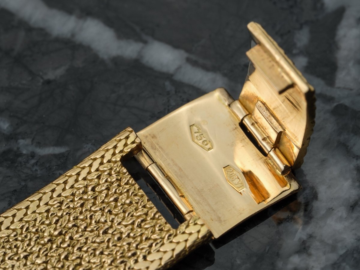 18mm 18k Gold Milanaise Watch Bracelet 1950s Strap / Bracelet