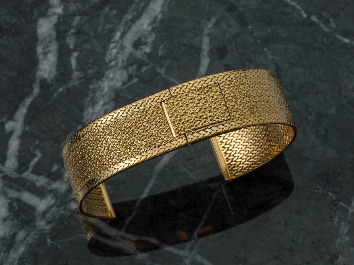 18mm 18k Gold Milanaise Watch Bracelet 1950s Strap / Bracelet