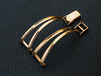 18mm 18k Gold Watch Bracelet Cuff Strap / Bracelet