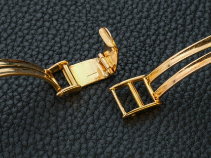 18mm 18k Gold Watch Bracelet Cuff Strap / Bracelet