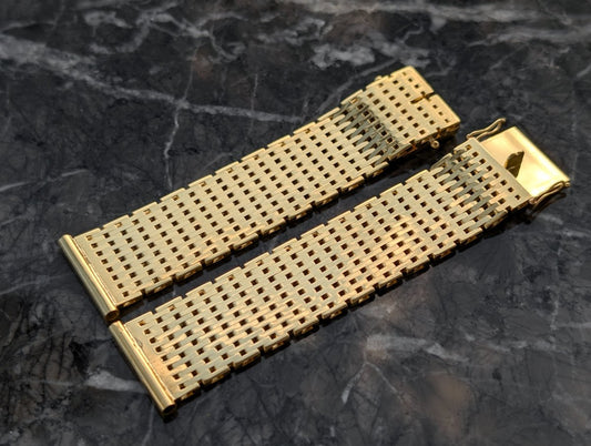19 mm 18k Gold Vintage Watch Bracelet Made in Sweden 1979