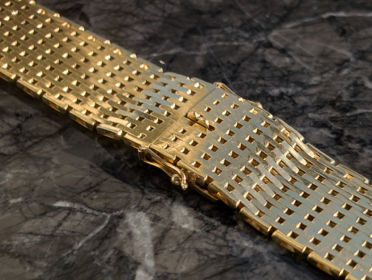 19 mm 18k Gold Vintage Watch Bracelet Made in Sweden 1979 Strap / Bracelet