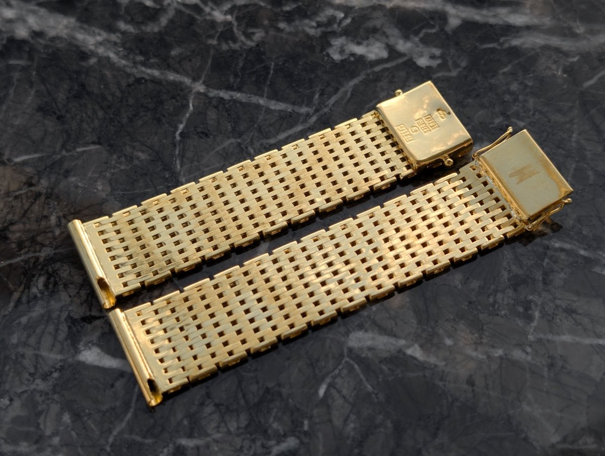 19 mm 18k Gold Vintage Watch Bracelet Made in Sweden 1979 Strap / Bracelet
