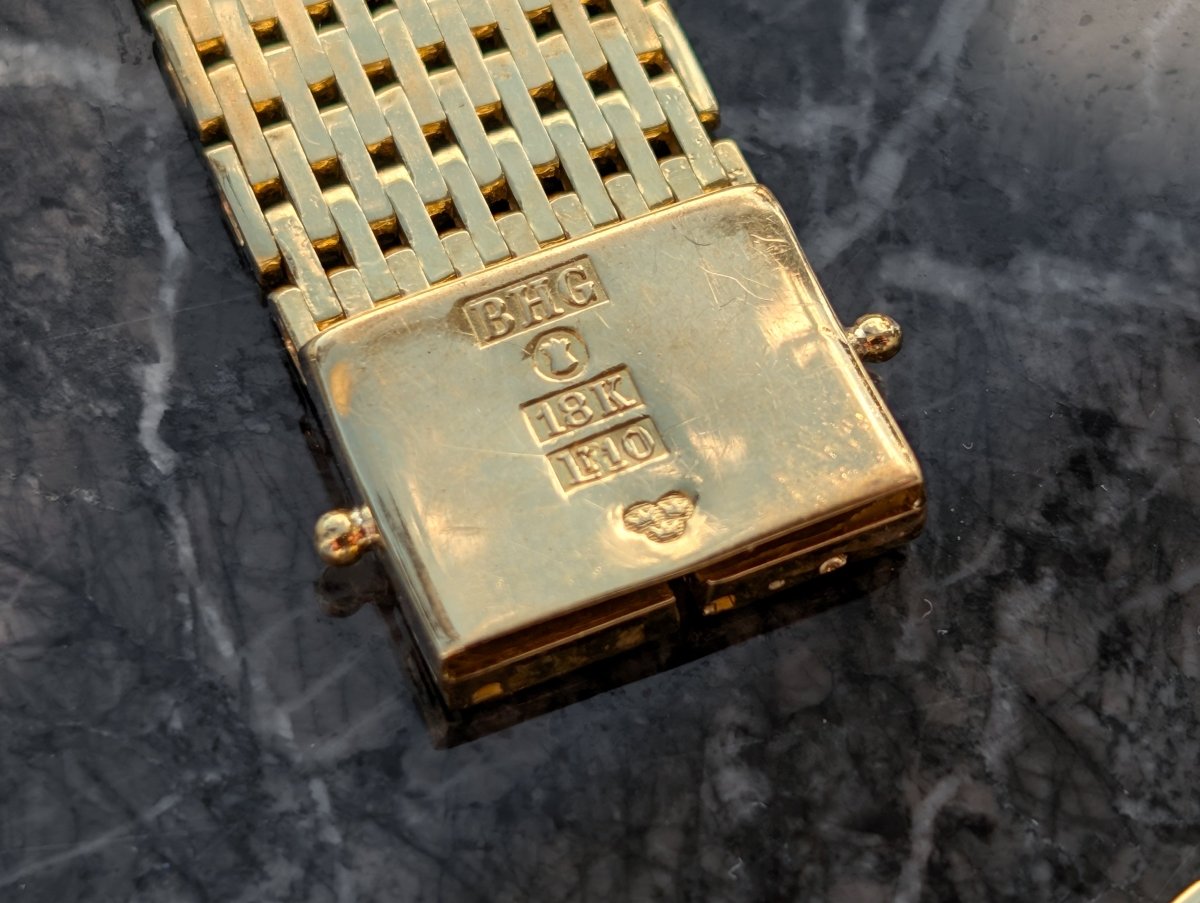 19 mm 18k Gold Vintage Watch Bracelet Made in Sweden 1979 Strap / Bracelet