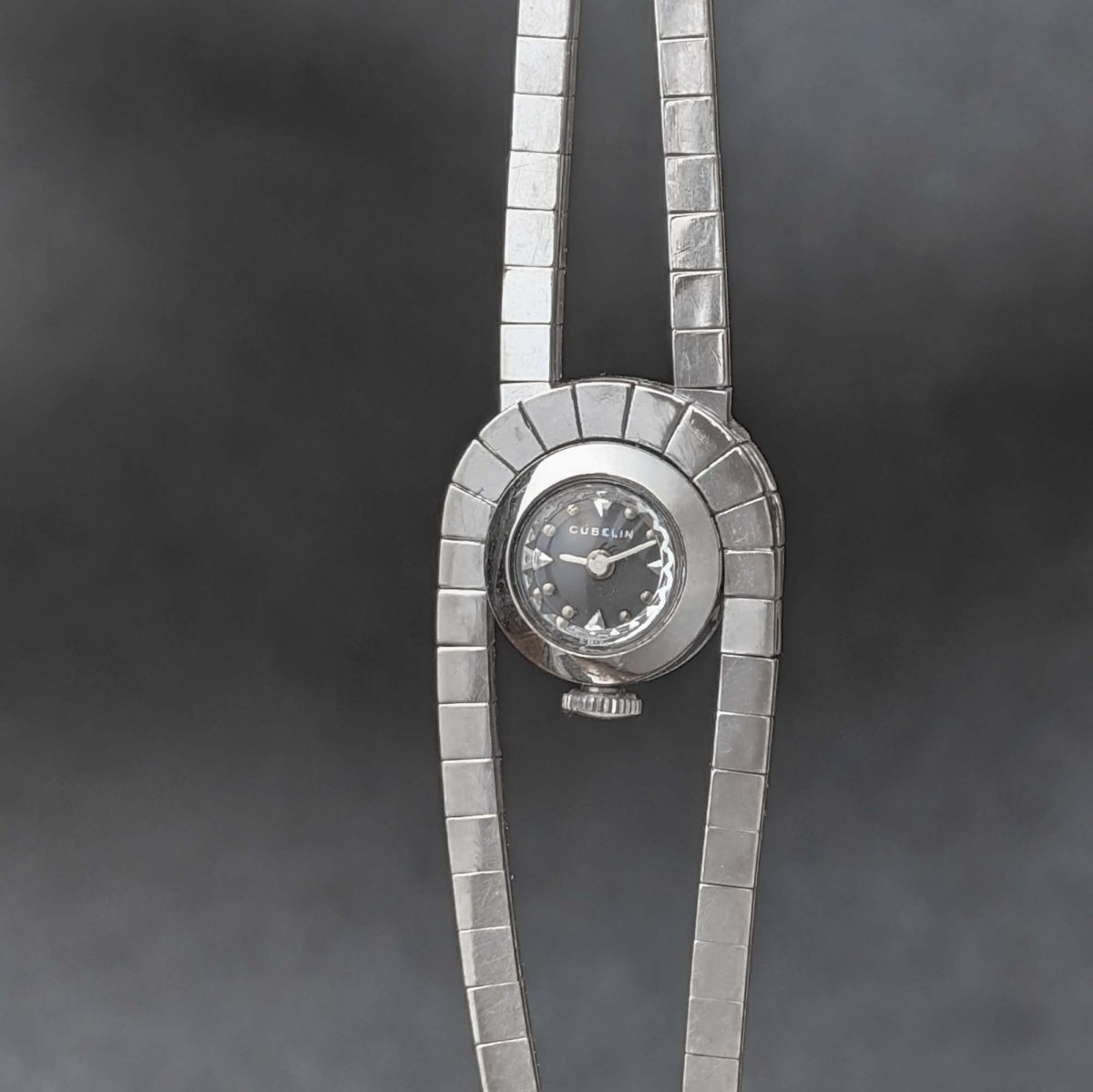 1960s Ladies Gübelin 14 Karat White Gold Wristwatch