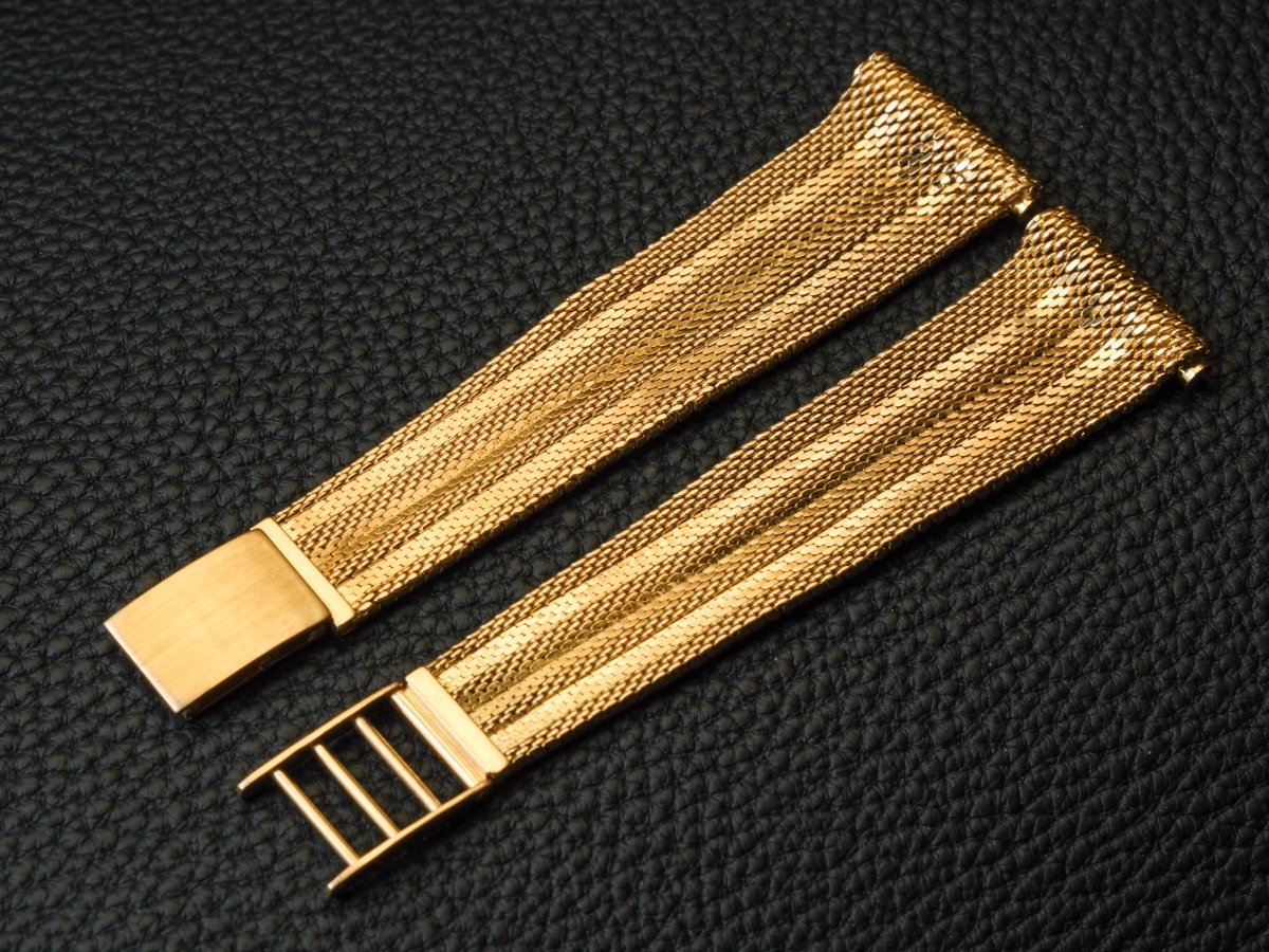20mm 18k Gold Milanaise Watch Bracelet Made in italy Strap / Bracelet