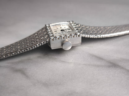 50s ZentRa White Gold Cocktail Watch with Diamonds