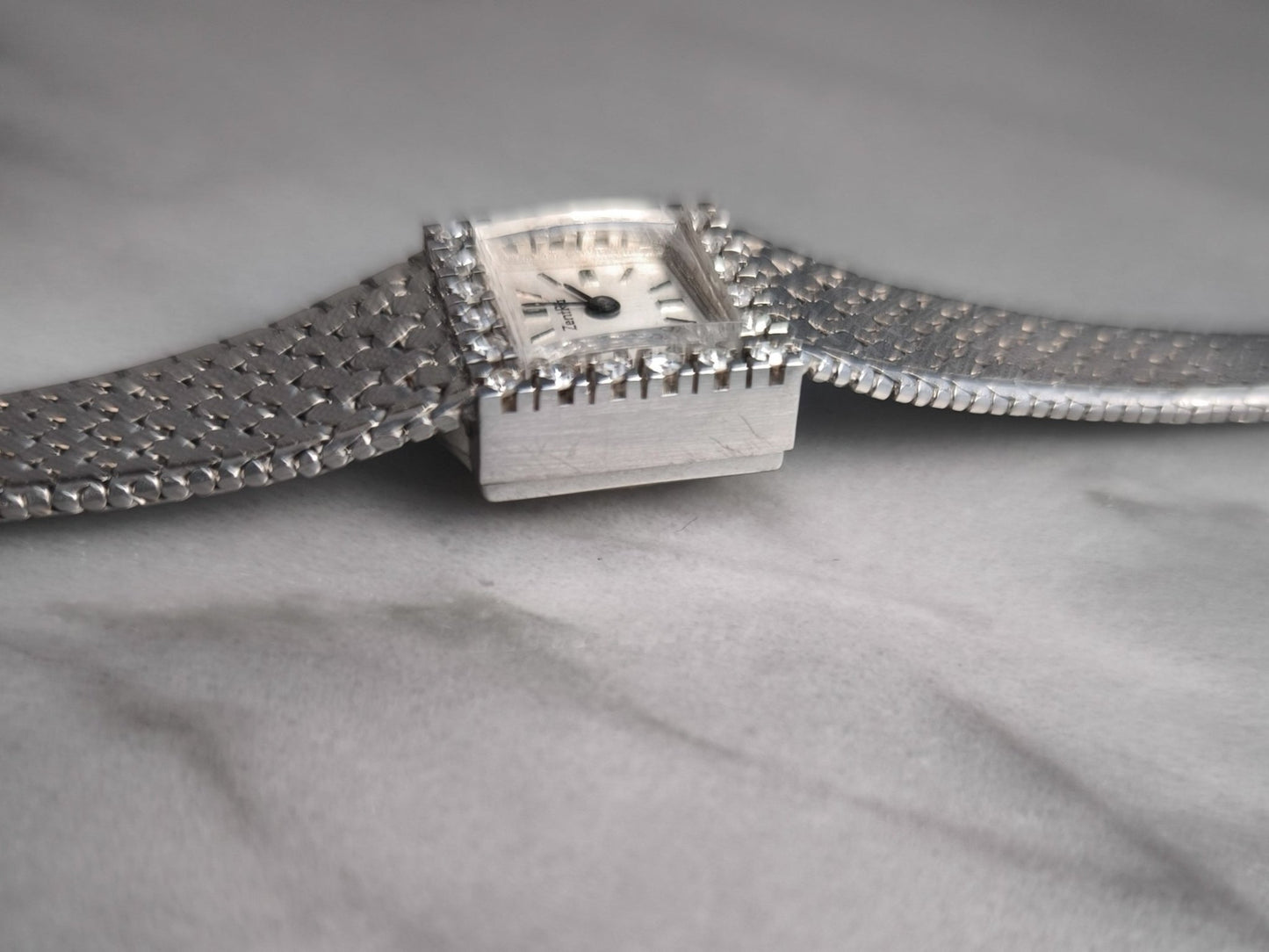 50s ZentRa White Gold Cocktail Watch with Diamonds