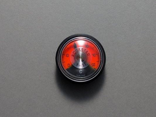 Aquastar Button Gauge / Strap Dive Thermometer - Celsius - Orange + X ;) Collectible