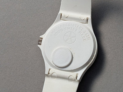 Aquastar Geneve Tennis Watch White Plastic Wristwatch