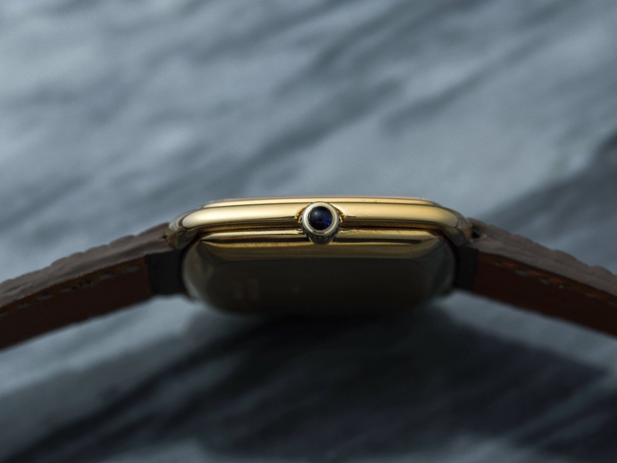 Baume & Mercier 18k Gold Stepped Case Gold Dial 37089 Wristwatch
