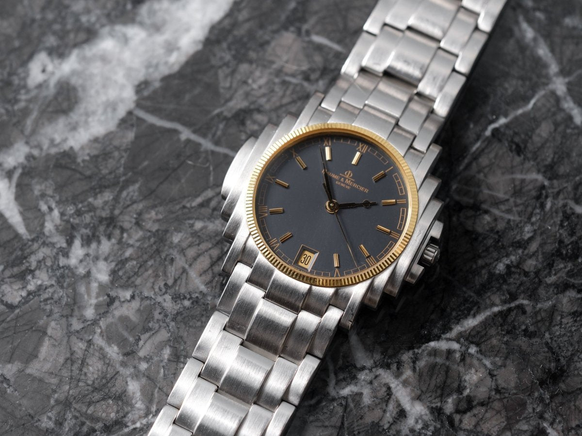 Baume & Mercier Mens Shogun Grey Dial Ref. 5136.018.3 Wristwatch