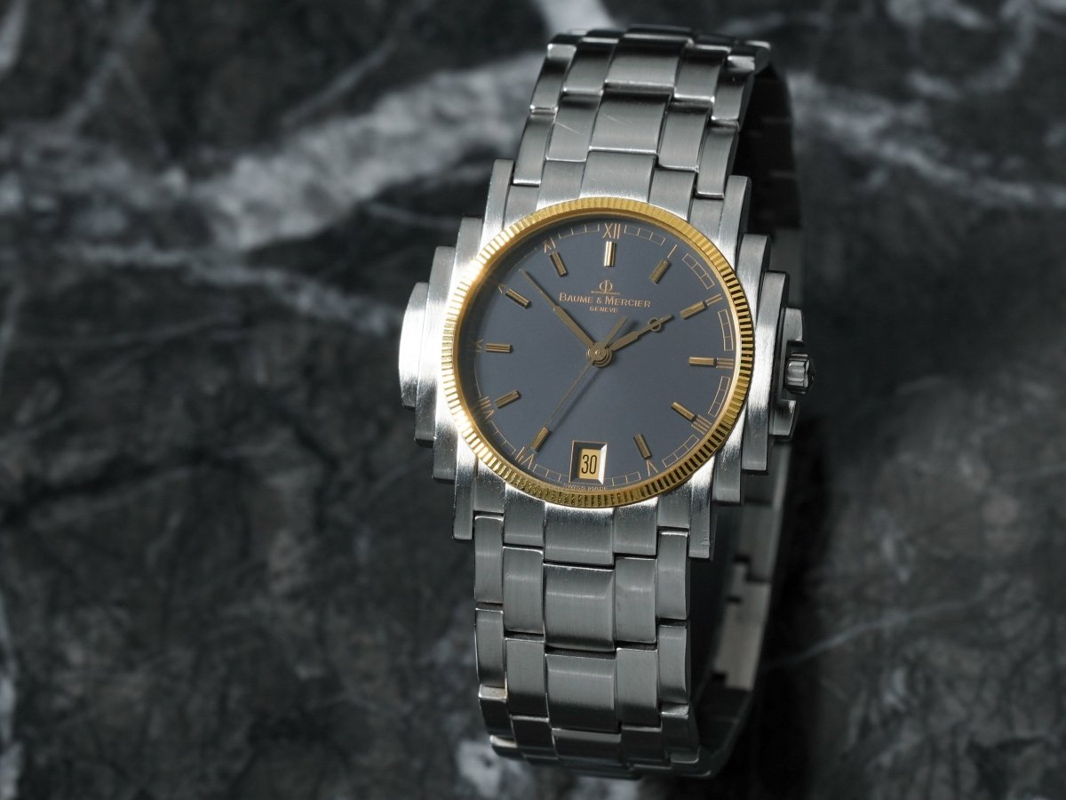 Baume & Mercier Mens Shogun Grey Dial Ref. 5136.018.3 Wristwatch