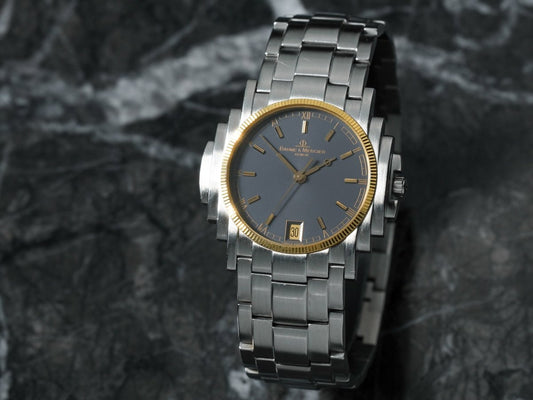 Baume & Mercier Mens Shogun Grey Dial Ref. 5136.018.3 Wristwatch