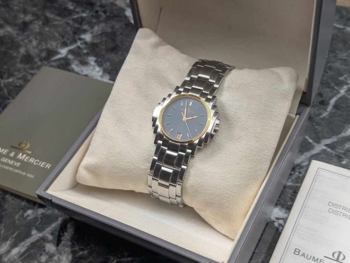 Baume & Mercier Mens Shogun Grey Dial Ref. 5136.018.3 Wristwatch