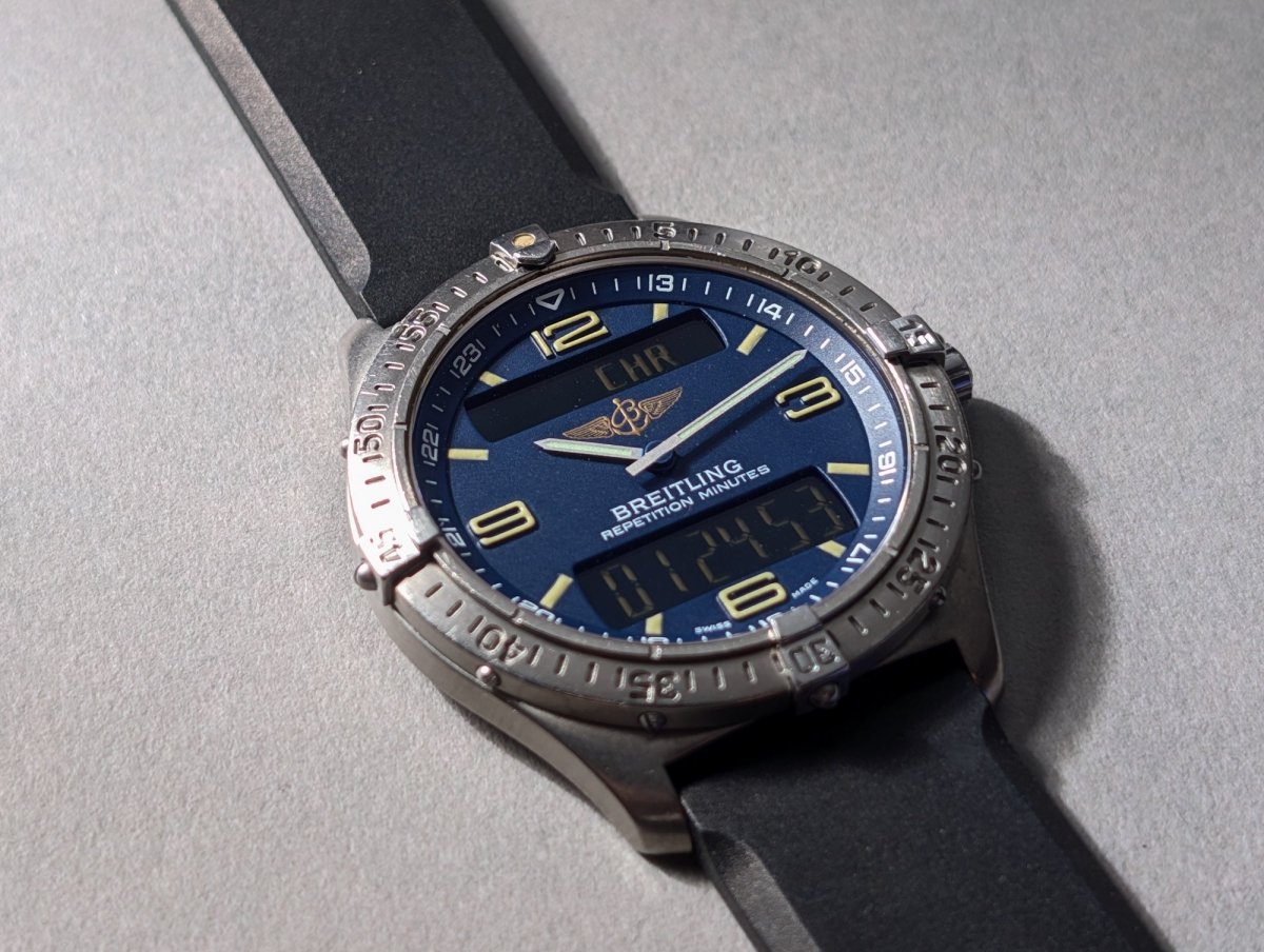 Breitling Aerospace Ref. E65062 Repetiton Minutes Blue Dial Wristwatch