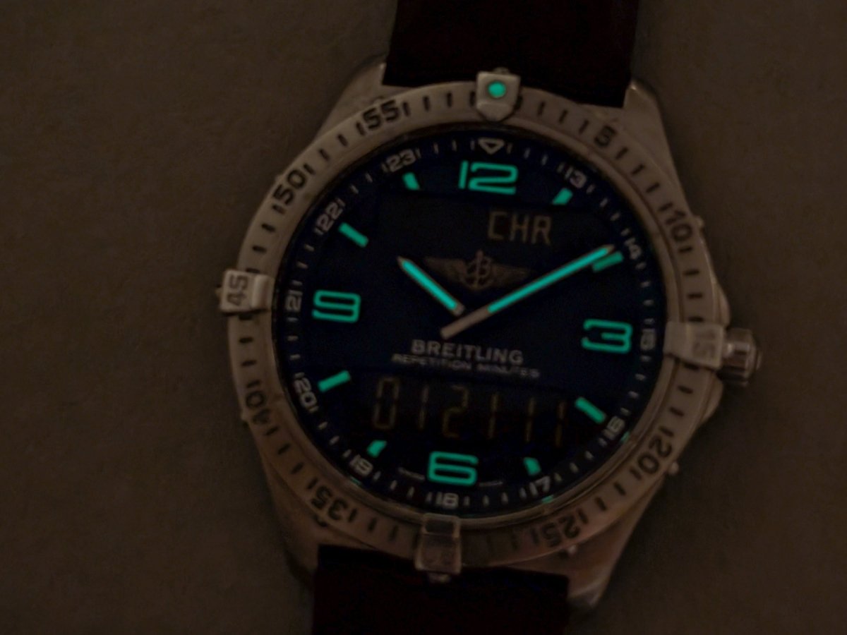 Breitling Aerospace Ref. E65062 Repetiton Minutes Blue Dial Wristwatch