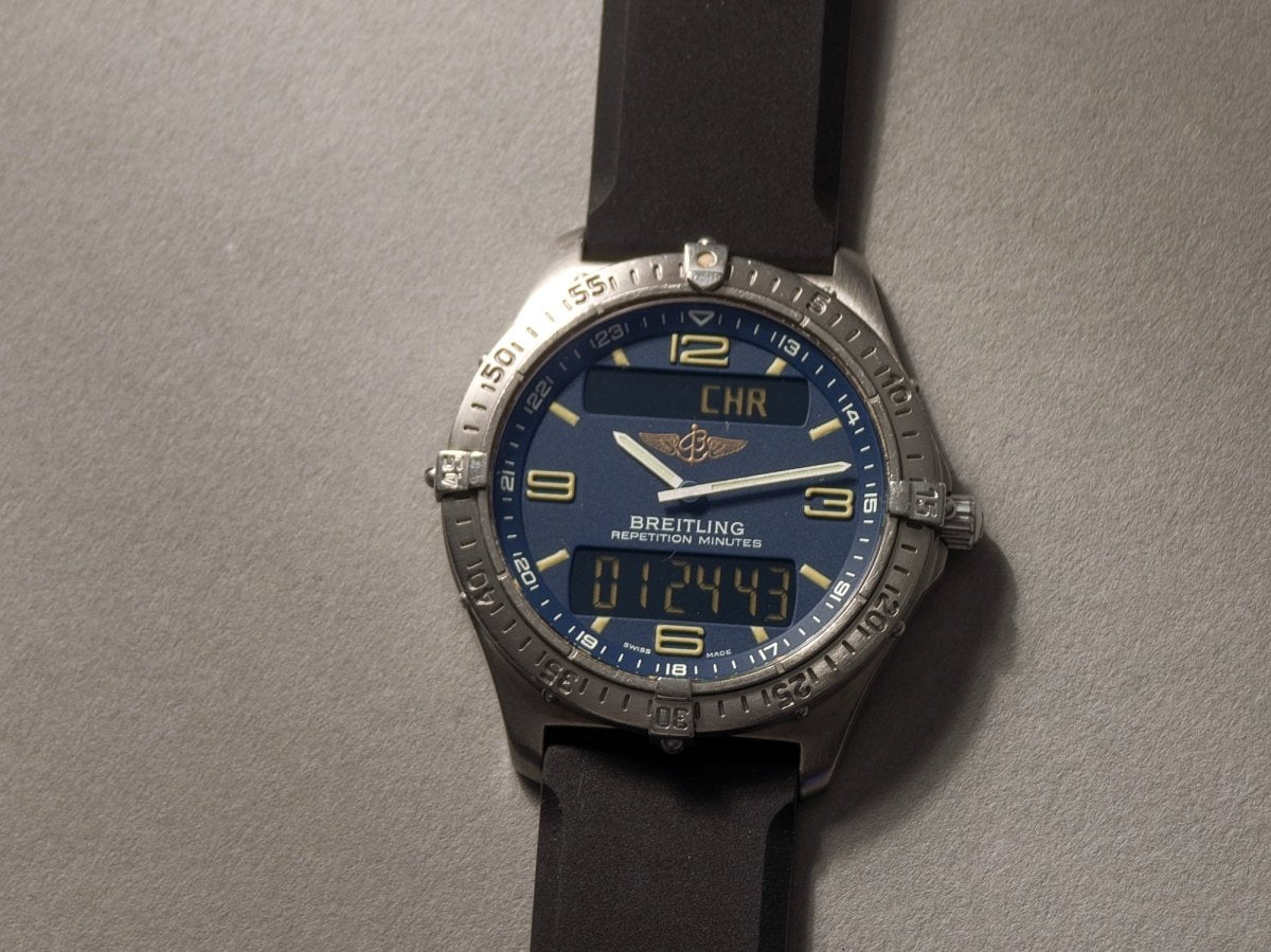 Breitling Aerospace Ref. E65062 Repetiton Minutes Blue Dial Wristwatch