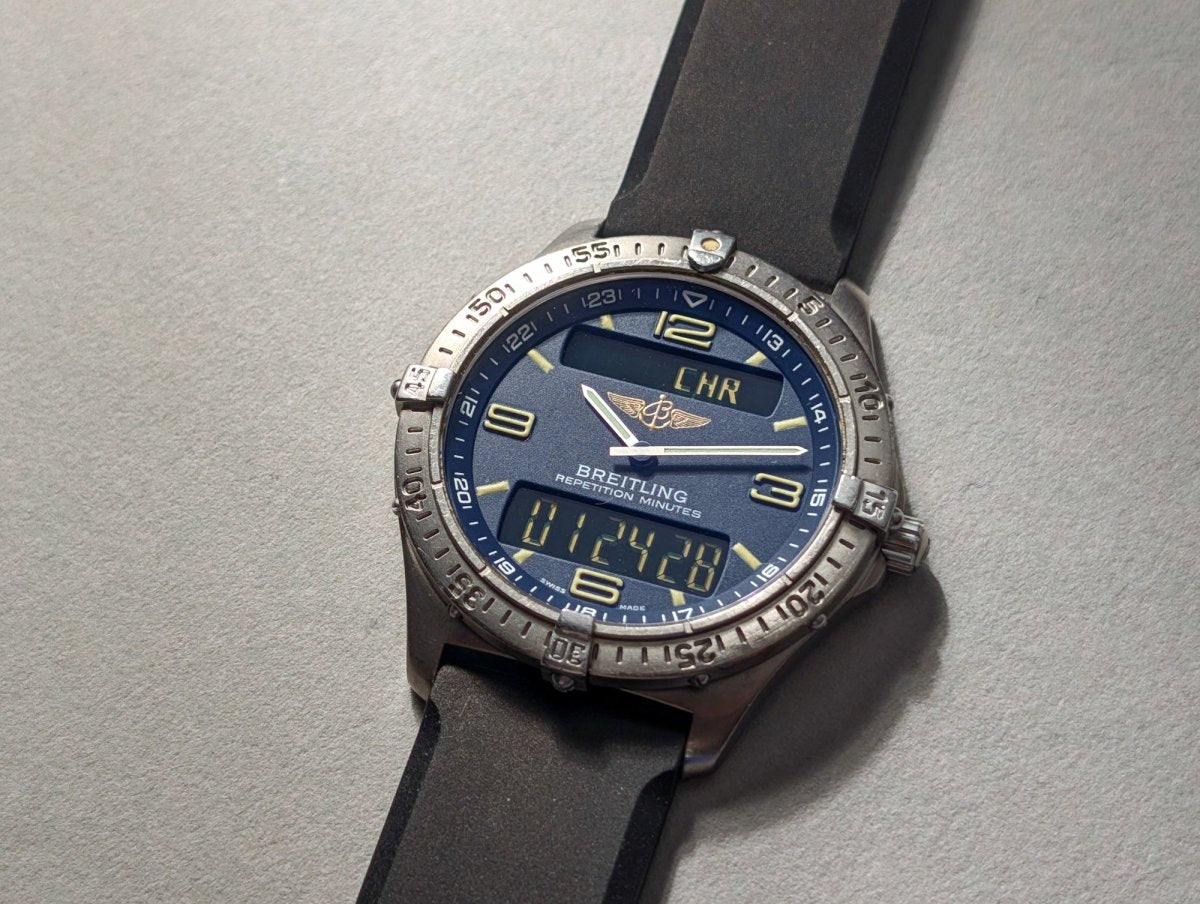 Breitling Aerospace Ref. E65062 Repetiton Minutes Blue Dial Wristwatch