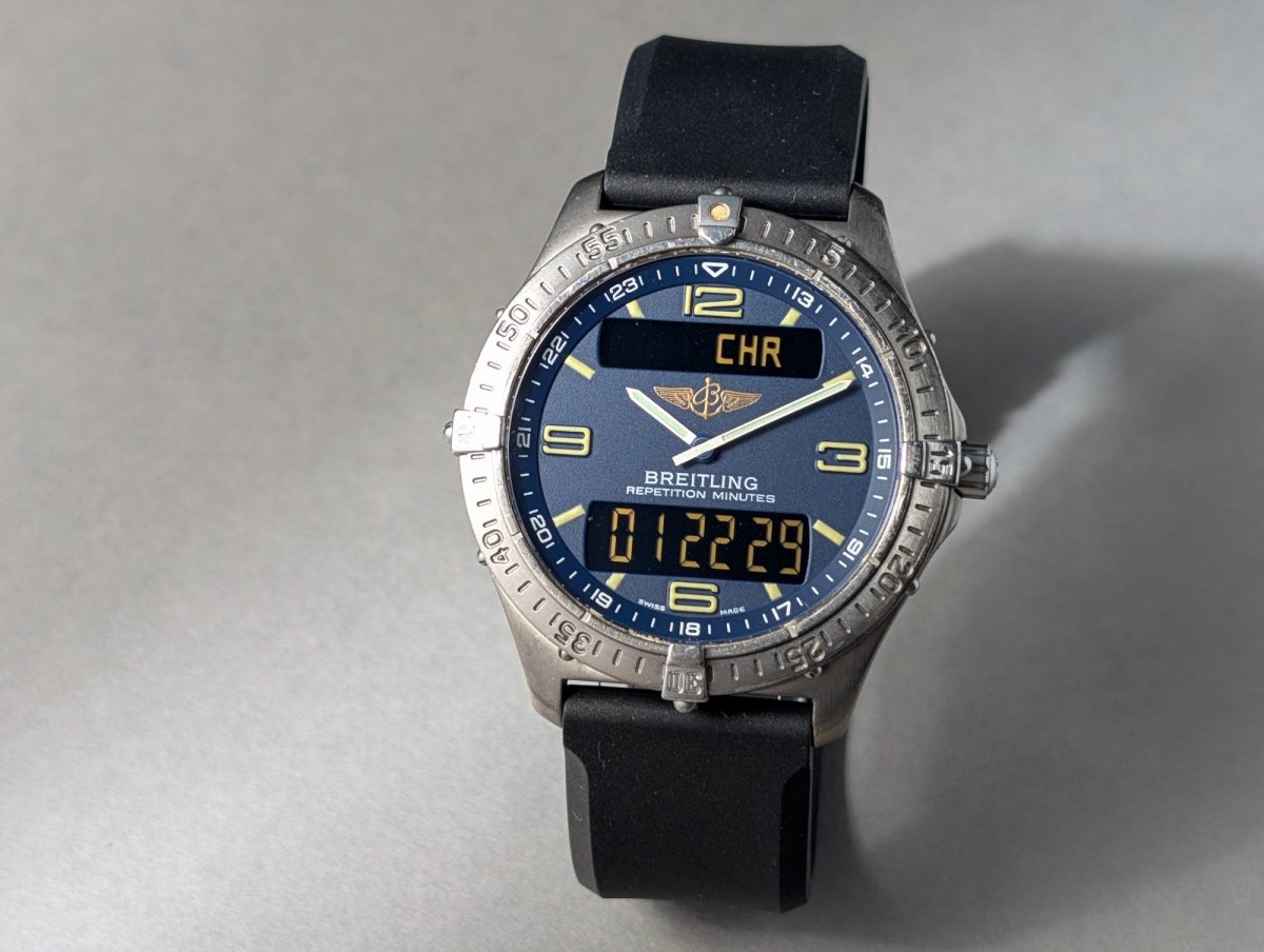 Breitling Aerospace Ref. E65062 Repetiton Minutes Blue Dial Wristwatch