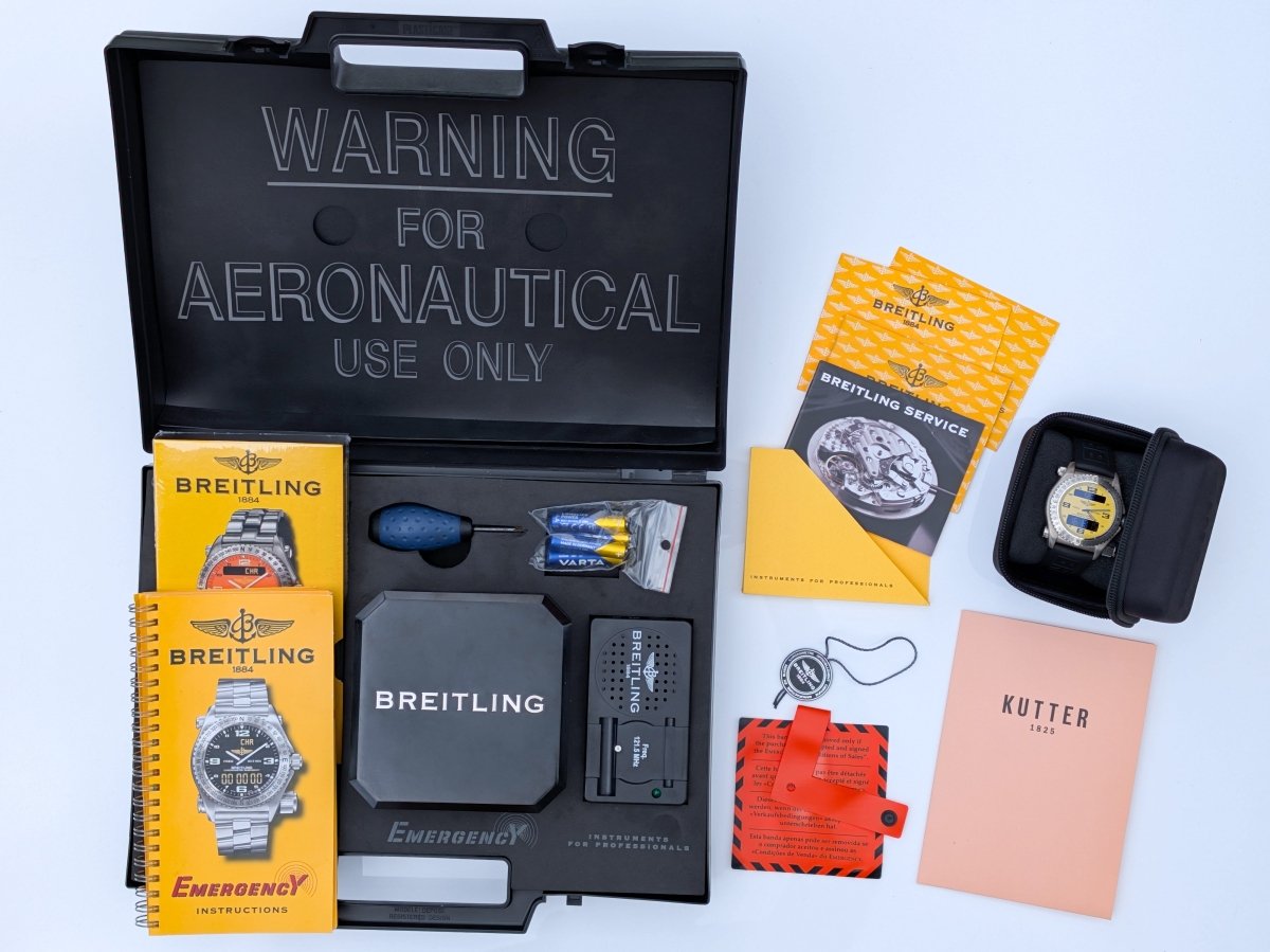 Breitling Emergency E76321 Yellow Dial Titanium Full Set – 10bps