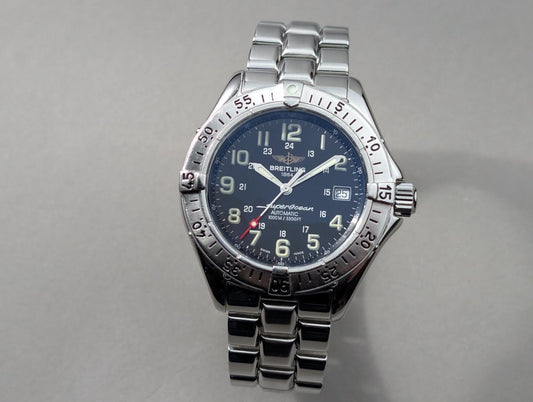 Breitling Superocean Automatic Black Dial 1000m A17340 Wristwatch