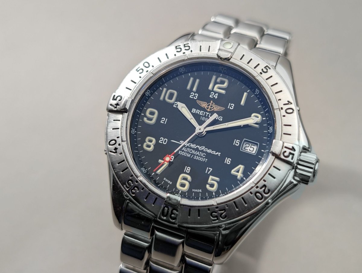 Breitling Superocean Automatic Black Dial 1000m A17340 Wristwatch