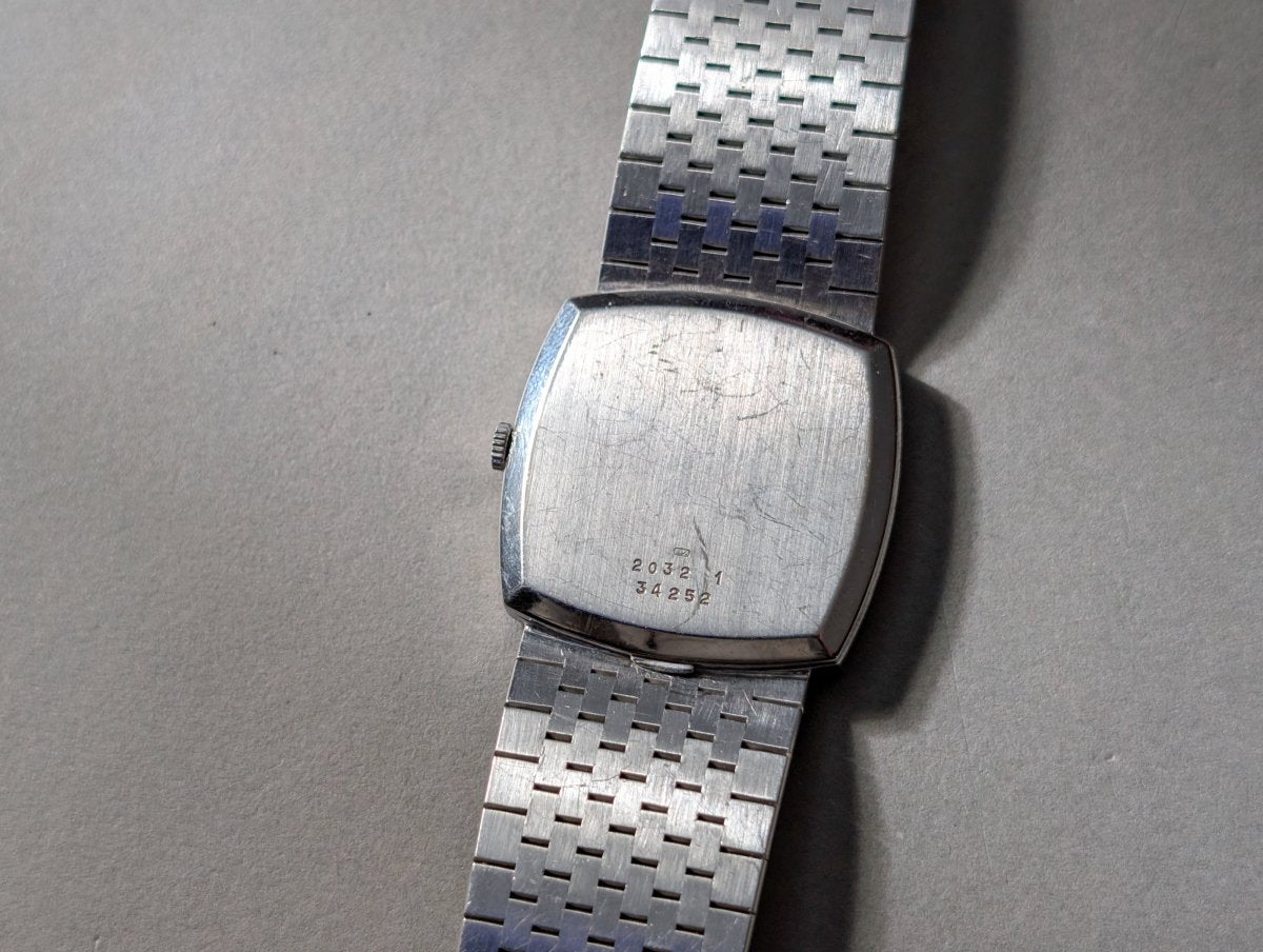 Bucherer Chopard 2032 - 1 18k White Gold Lapis Lazuli Mosaic Dial Bark Finish Wristwatch