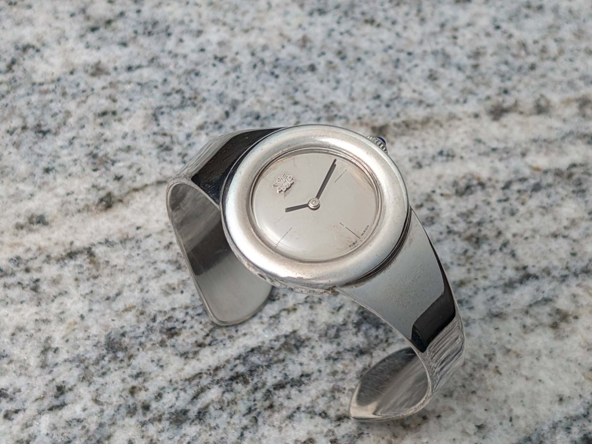 Bucherer Cuff Bracelet Watch - Mirror Dial - Silver