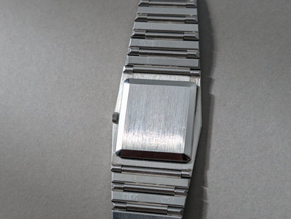 Bucherer Rectangular Integrated Bracelet Ultra Thin Wristwatch