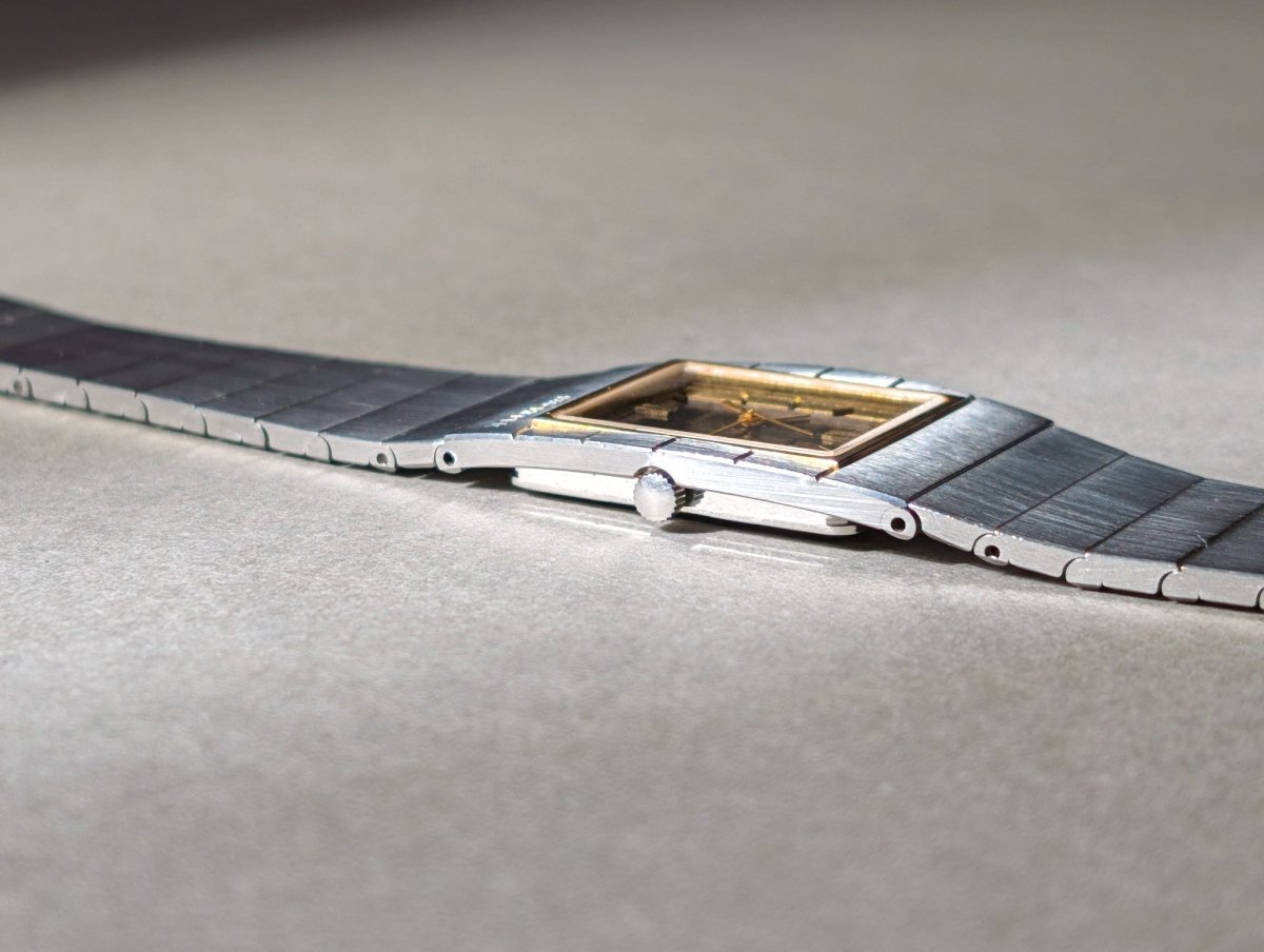 Bucherer Rectangular Integrated Bracelet Ultra Thin Wristwatch