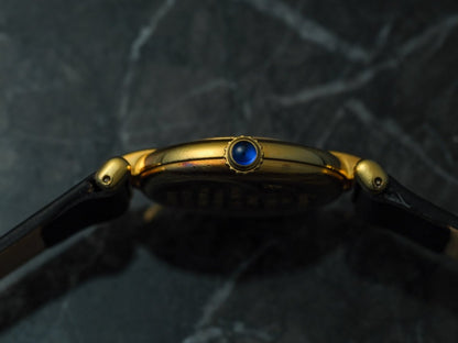 Cartier Colisee Vermeil Gold Black Dial 590002 Wristwatch