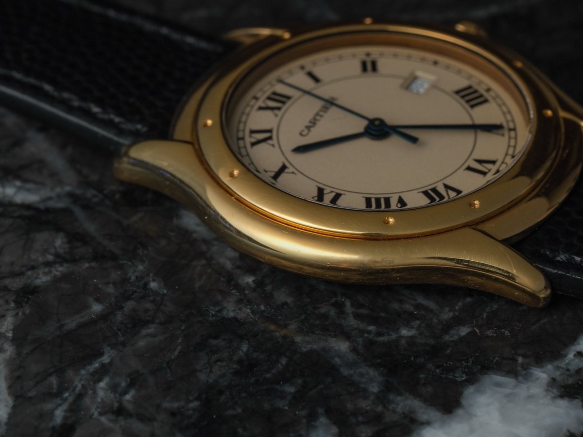 Cartier Cougar Panthere 18k Yellow Gold 33 mm Box Papers 887904 Wristwatch