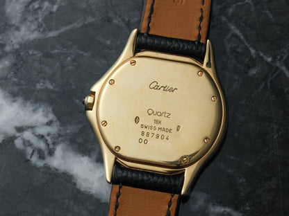 Cartier Cougar Panthere 18k Yellow Gold 33 mm Box Papers 887904 Wristwatch