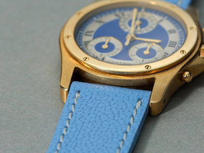 Cartier Santos Ronde Chronograph Date 18k Yellow Gold W15078G 1500 0 Wristwatch