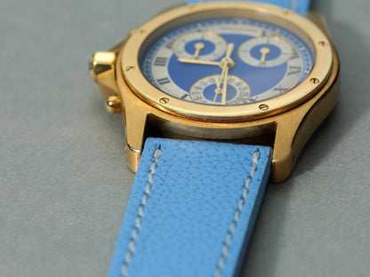 Cartier Santos Ronde Chronograph Date 18k Yellow Gold W15078G 1500 0 Wristwatch