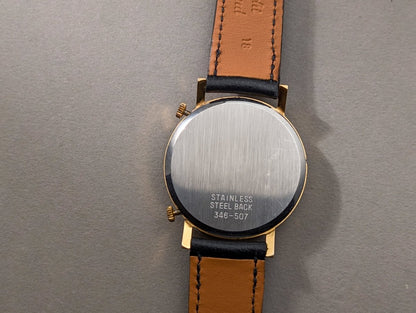 Catena Swiss Dual Time World Map Manual Wind Wristwatch