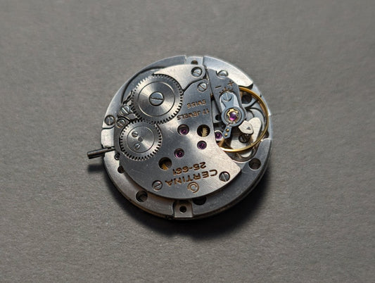 Certina 25 - 661 Caliber Watch Movement Manual Wind Spare Part