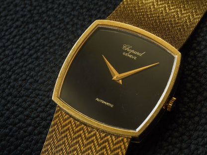Chopard 2082-1 18k Gold Black Dial Automatic Watch