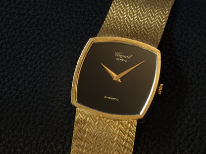 Chopard 2082-1 18k Gold Black Dial Automatic Watch