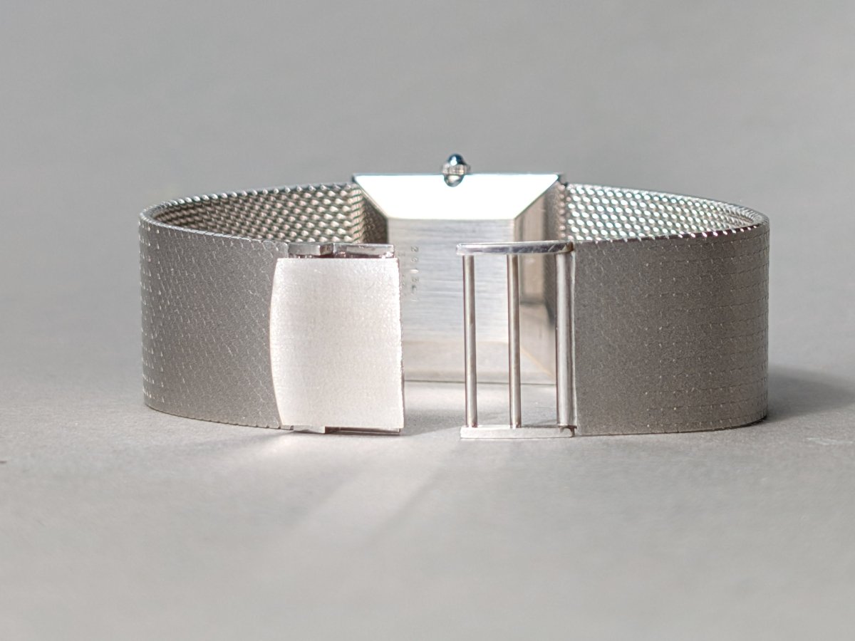 Chopard Gondolo Rectangular 18k White Gold Lapis Lazuli Mosaic Dial 2013 1 Wristwatch