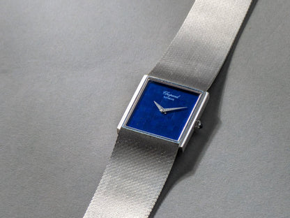 Chopard Gondolo Rectangular 18k White Gold Lapis Lazuli Mosaic Dial 2013 1 Wristwatch