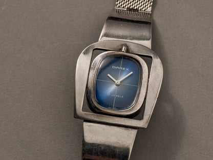 Diarex Silver Buckle Watch - Blue Dial Wristwatch