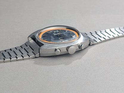 Ducado Valjoux 7733 Chronograph Blue Orange Dial Wristwatch