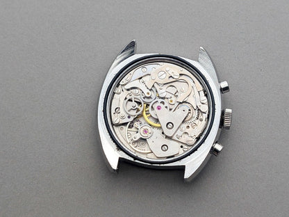 Ducado Valjoux 7733 Chronograph Blue Orange Dial Wristwatch